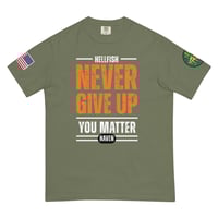 Image 6 of Never Give Up Unisex garment-dyed heavyweight t-shirt