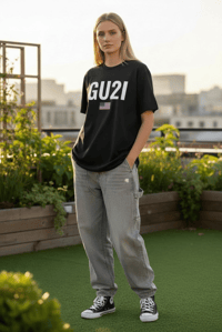 Image 5 of Get Use 2 It American Classic T-shirt (Black)