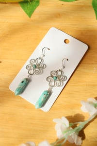 Image 4 of Blue Crystal Chandelier Earrings