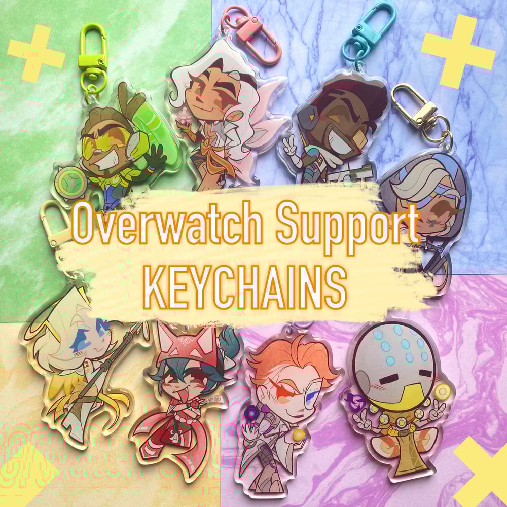Image of OW SUPPORT KEYCHAINS
