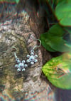 Silver Groovy Flower Earrings