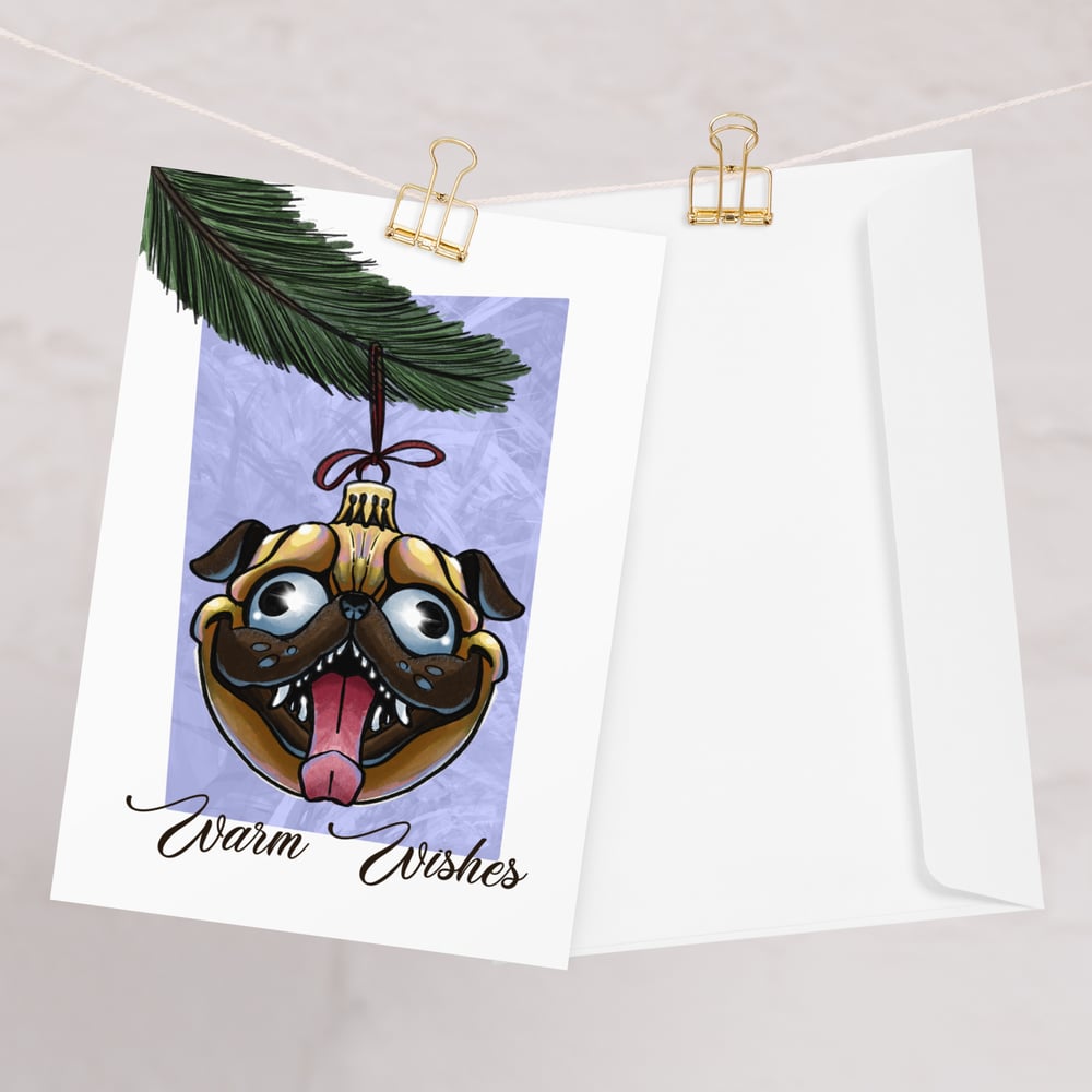 Image of Pug - Greeting card