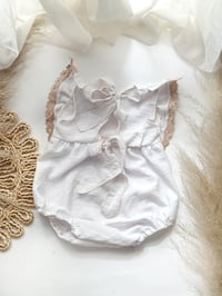 Image 3 of Boho photo prop | bodysuit for photosession | Giuseppina | sitter | age 12 months | white