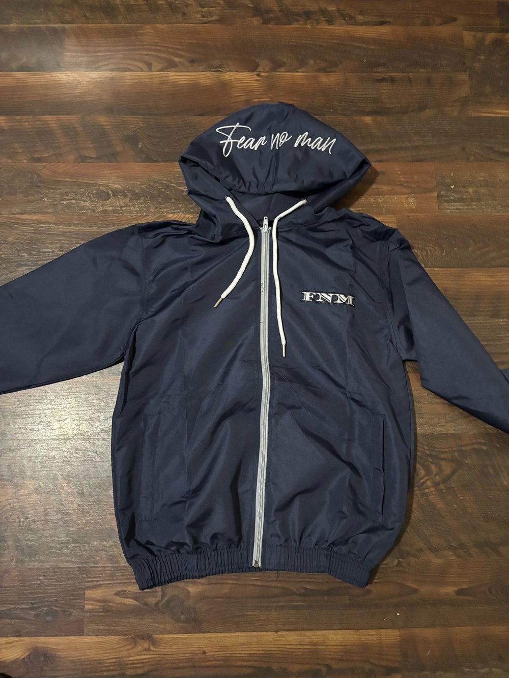 Navy Blue and grey FNM windbreaker 