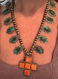 Image 3 of Don Lucas Turquoise and spiny necklace 
