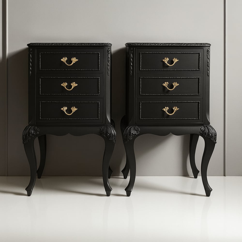 Image of Stunning Olympus black bedside tables