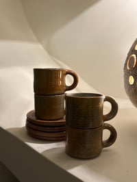 Tasses et sous tasses grès - Victoire 