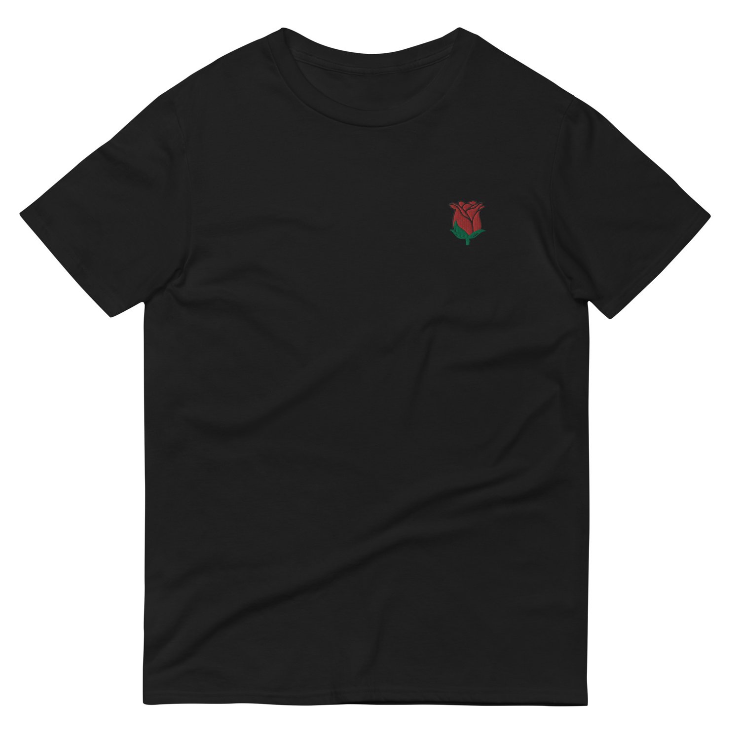 Image of Black Rosé Embroidered Black Cotton Shirt
