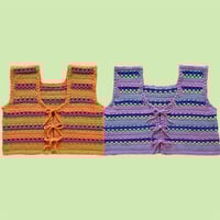 Image 1 of Crochet Floral Striped Vests