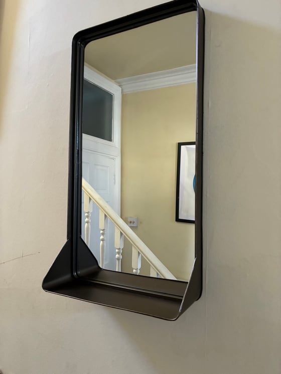 Image of Industrial Style Mirror with Shelf