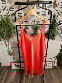 Image 1 of  Tangerine satin and slip dress