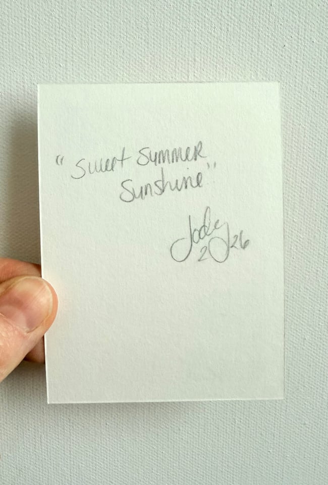 Sweet summer sunshine. Original mini painting.