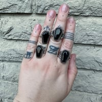 Image 2 of MTO Onyx Coffin Rings