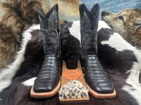 Image 1 of Crocodile Black Cowboy Boots