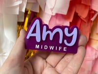 Image 2 of Name badge original - bubble writing 