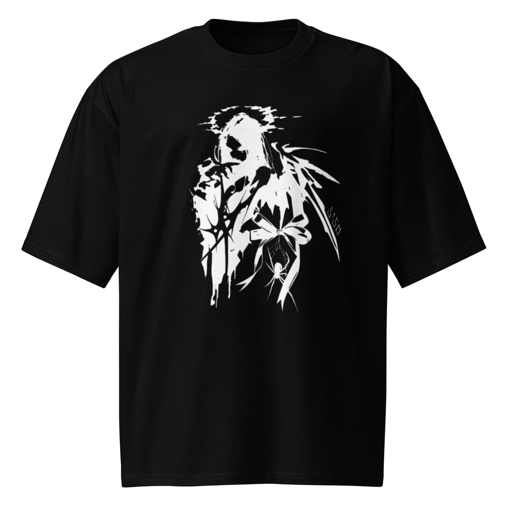 Image of Obsidian Angel Oversized Heavyweight T-shirt Black