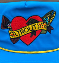 Image 3 of Radiant Blue Trout Heart Unstructured Five Panel hat
