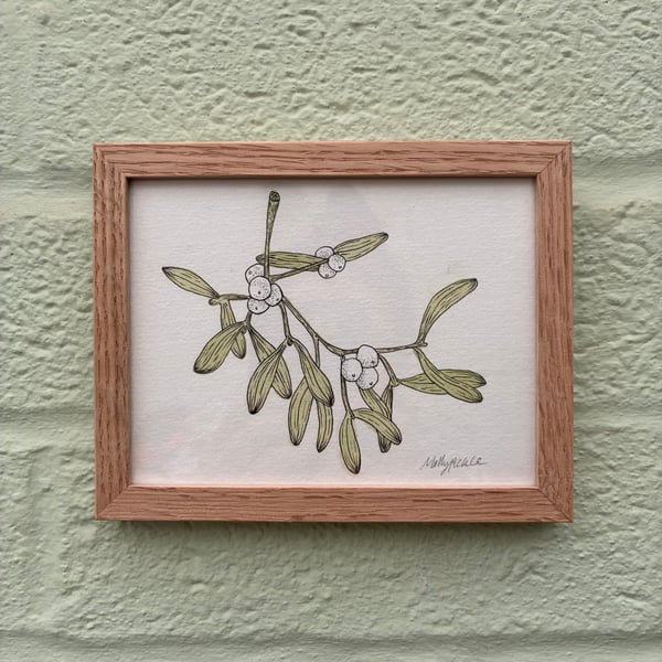 Image of £50 originals - mistletoe watercolour