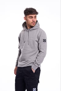 Image 4 of Chapman Hoodie in Grey Marl/ Black SMALL  ONLY