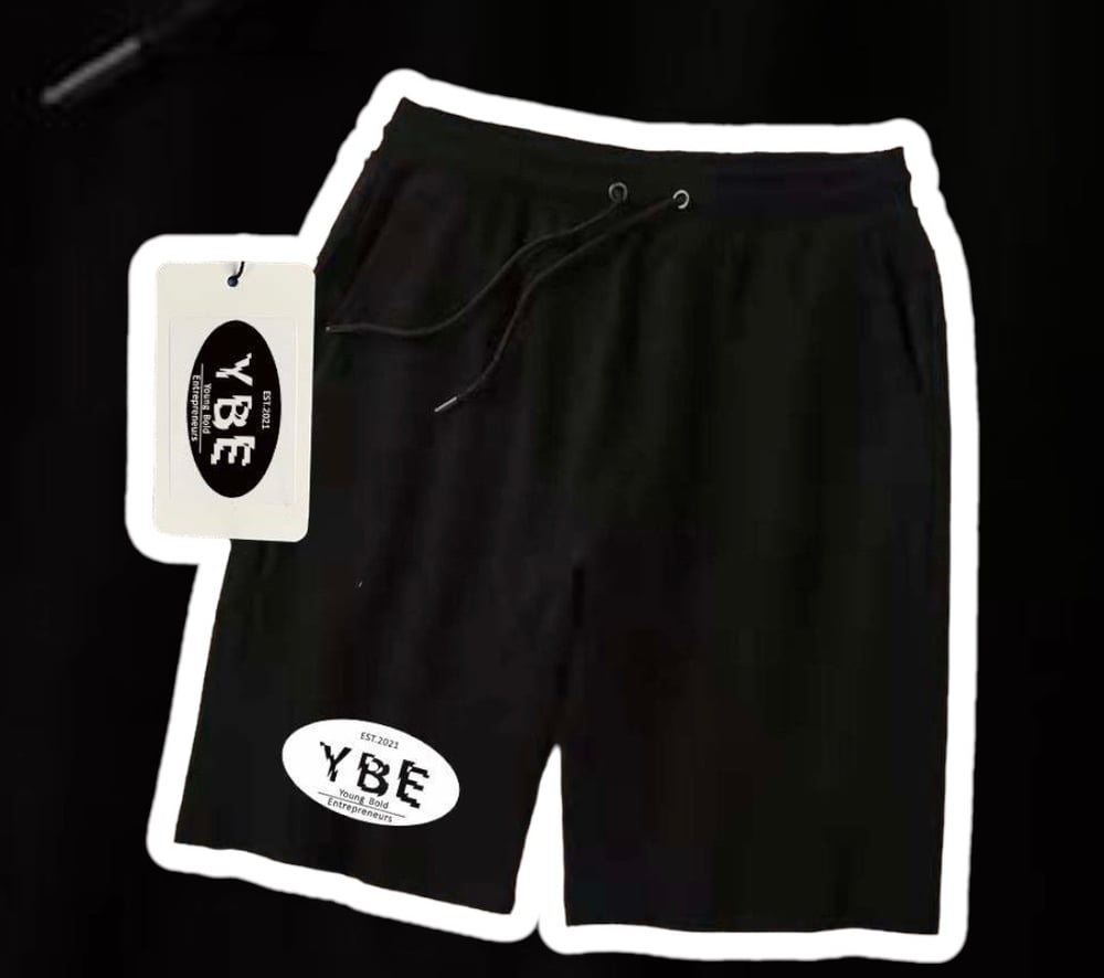 YBE oval shape logo shorts gry/yllw/blk