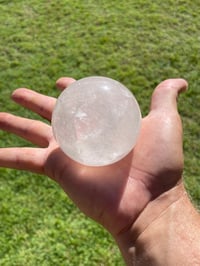 Image 11 of Clear Quartz Sphere With Rainbows #1431