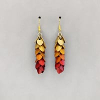 Image 7 of Itsy Bitsy Cascading Scale Earrings