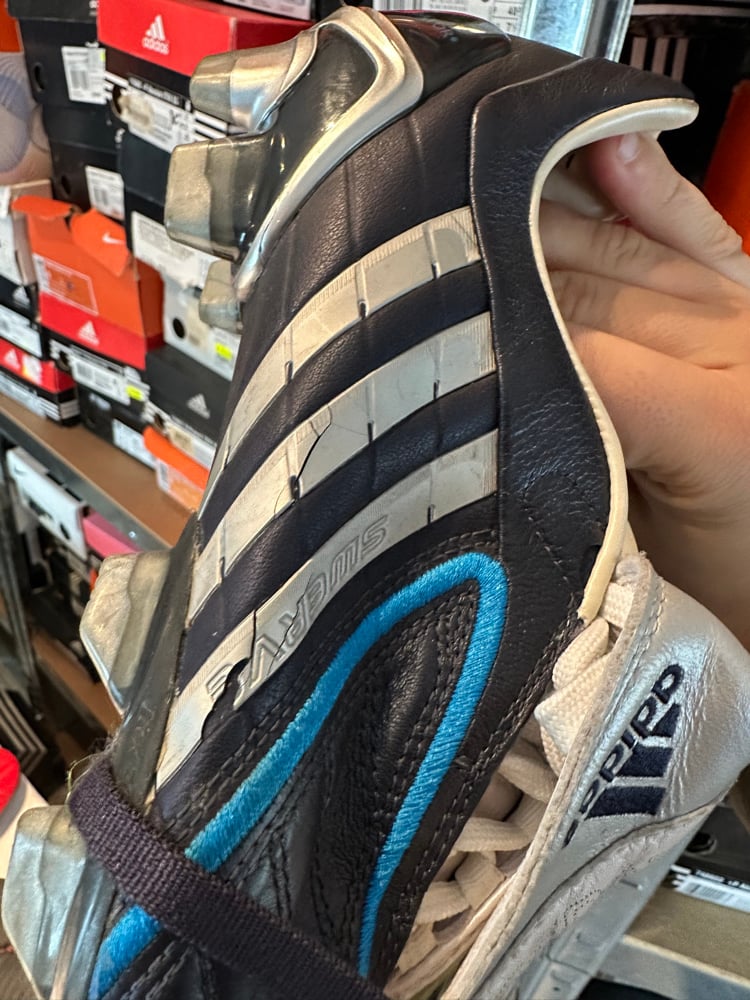 Image of Adidas Predator powerswerve FG worn blue