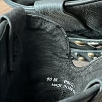 Image 11 of CIRCLE G two in one distressed black studded round tie ankle boots