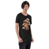 Image 6 of Beautiful Watercolor Tan and Mushrooms and Orange Leaves Unisex t-shirt