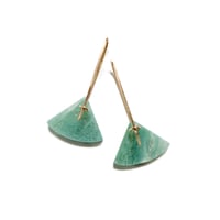 Image 2 of Chrysoprase Earrings No. 2