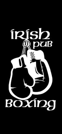 Image 2 of WL Irish Pride Black Tee  Sizes Small thru 5X Cross on back 4x6 Boxing on Left front