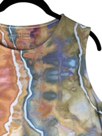 Image 5 of ♻️ UPCYCLED L Soft Knit Sleeveless Top in Muted Geode Ice Dye