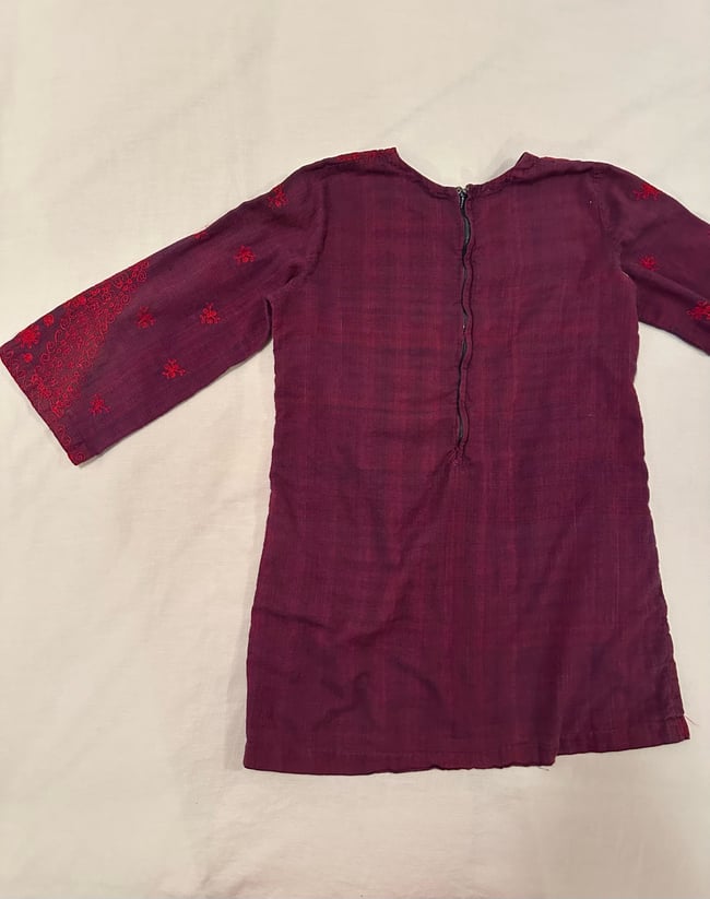 late 60s indian cotton embroidered mini dress