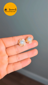 Image 2 of ADS2036-American Diamond Pearl Studs