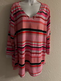 Image 9 of New 1X Kim Rogers Peep Hole Collar top #1256*9