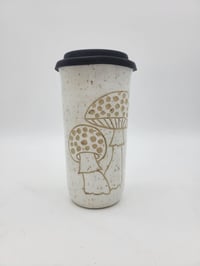Image 2 of White Mushroom Travel Mug 