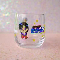 Image 1 of Sailor Moon Vintage Glass Cup (Sailor Mercury)