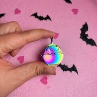 Image 1 of Scuzzy Character Pin - 1.75 Inch Tall - Rainbow plated metal