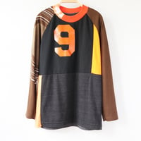 orange black brown nine 9 9th ninth birthday bday party COURTNEYCOURTNEY raglan baseball sleeve