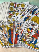 Tarot de Marseille Grimaud Collector! Tranche dorée avec étui cuir, 1977-1980!