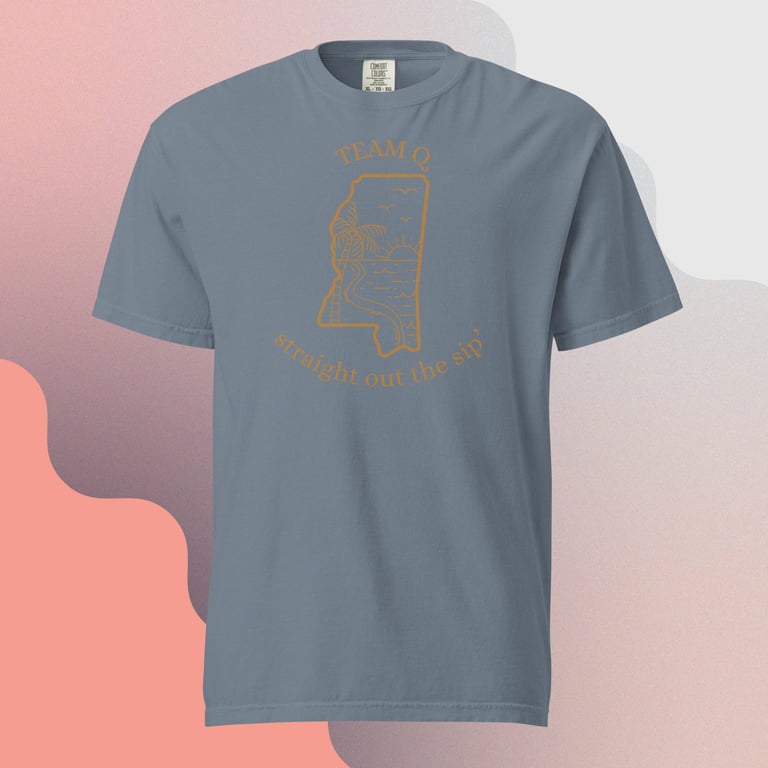 Straight Out the Sip Outlined Comfort Colors Shirt Image 4