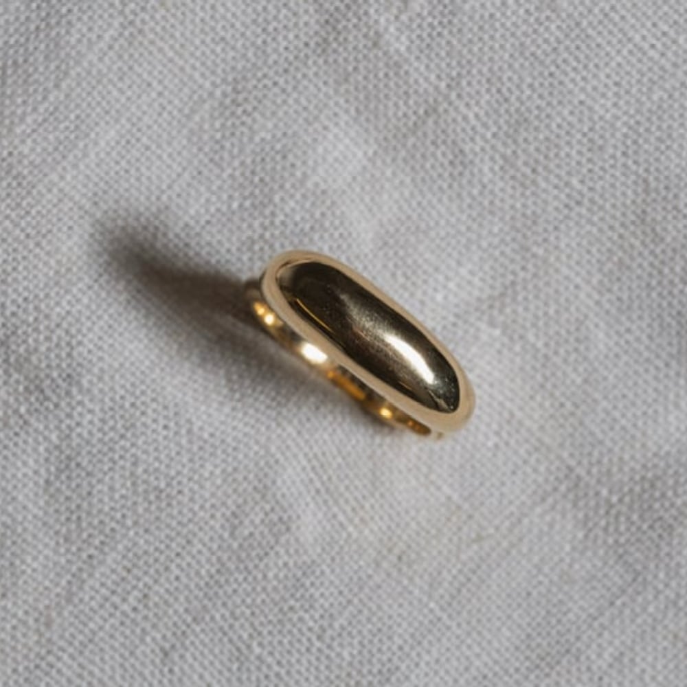 Image of SELENE 18ct Gold Plated Curve Ring