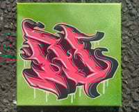 Handpainted Letter N (Strawberry Red) 