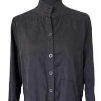 Image 8 of Black Cloth & Stone Button Front Pant Jumpsuit with Waist Tie- Anthropologie Size M 