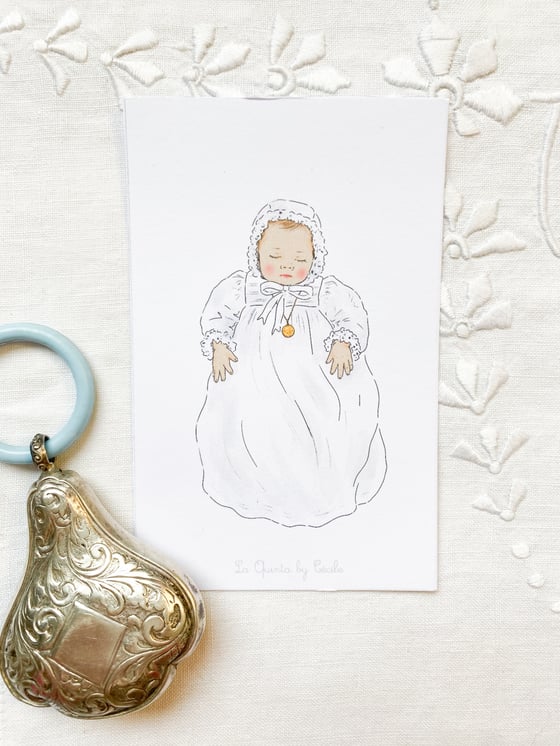 Image of Image de baptême petit baptisé endormi