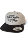 Heather grey two tone patch logo SnapBack 