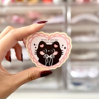 Black Cat Heart Vinyl Sticker