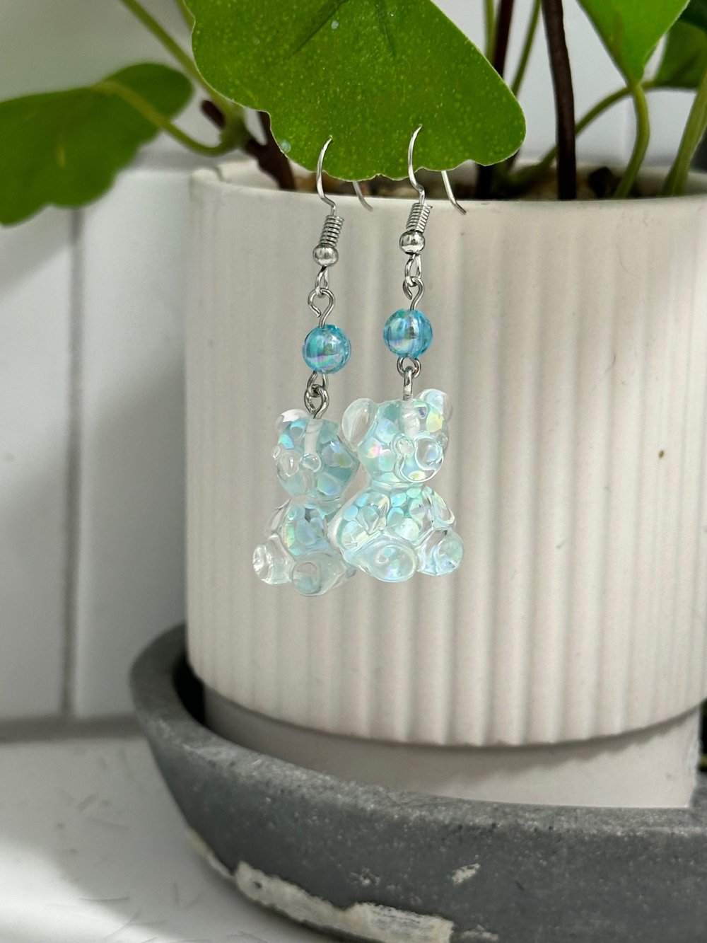 Image of Glittery Bear Earrings