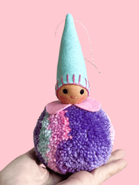 Image 1 of Wool PomPom Ornament #41