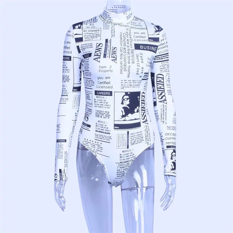 Image of Extra! Read All About It Unitard 